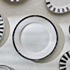 Karaca Damalı Çizgi Porselen Servis Tabağı 27 Cm