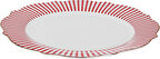 Karaca New Romantic İnce Çizgili Pasta Tabağı 21 cm Kırmızı