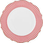Karaca New Romantic İnce Çizgili Servis Tabağı 27 cm Kırmızı