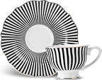 Karaca New Romantic İnce Çizgili Kahve Fincanı 90 ml Siyah