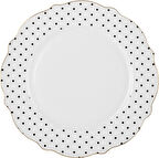 Karaca New Romantic Puantiyeli Servis Tabağı 27 cm Siyah