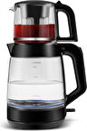 Karaca Glass Tea XL 2 in 1 Cam Çay Makinesi Shiny Black