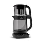 Karaca Çaysever 3 in 1 Konuşan Renkli Camlı Çay Makinesi Su Isıtıcı ve Mama Suyu Hazırlama 1700w Graphite