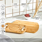Karaca Lily Bamboo 2'li Pro Kesme Ve Sunum Tahtası 28/33 cm