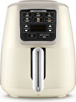 Karaca Air Pro Cook Köz Steel XL Çelik Hazneli Airfryer Iconic Beige  4 Litre 4 Kişilik