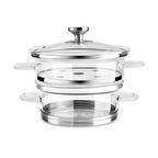 Karaca York Borosilikat Cam 2 Katlı Buhar Tenceresi 18 cm