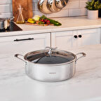 Karaca Plasma Steel 316+ 3Ply Karnıyarık Tencere 30 cm