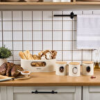 Karaca Premium Ekmek Kutusu-Saklama Kabı Hediyeli Krem