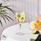 Karaca Palmera  Palmiye Desenli Kırılmaz Akrilik Kadeh 420 ml Şeffaf