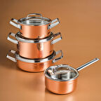 Karaca Power Steel 316+ 3Ply Galileo 8 Parça Çelik Tencere Seti