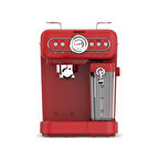 Karaca Vintage Craft Süt Hazneli Espresso, Latte ve Capuccino Makinesi Red