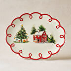 Karaca New Year Yılbaşı Cottage Kayık Tabak 30,5 cm