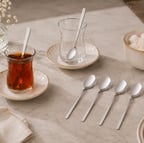 Krc Flame 6'lı Çay Kaşığı Platin