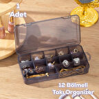 Porsima Org-600 Çok Amaçlı Bölmeli Kutu Organizer Takı Kutusu Antrasit