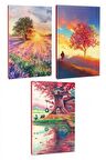 3lü Manzara Temalı 13,5x19,5cm 64 Sayfa Çizgili
defter Seti -9