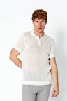 Erkek Fit Polo Yaka Extra Rahat Düğmeli Örme T-shirt