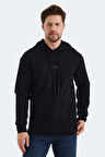 Slazenger VADIMIR Erkek Kapüşonlu Cepli Siyah Sweatshirt