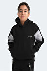 Slazenger LAYNE Çocuk Kapüşonlu Cepli Siyah / Gri Sweatshirt