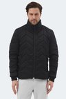 Slazenger BEAST Erkek Dik Yaka Fermuarlı Siyah Mont & Kaban