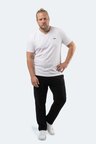 Slazenger RIVALDO JMB Erkek Büyük Beden Beyaz Tişört