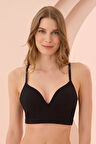 Siyah Dikişsiz Dolgusuz Sütyen