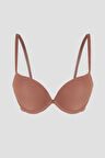 Kahverengi Latina Double Push-Up Destekli Sütyen