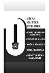 MOV Glitter Eyeliner Siyah – Işıltılı Siyah Kalem Eyeliner – Suya & Tere Dayanıklı, Parlak Görünüm
