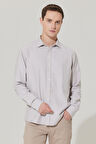 Slim Fit Dar Kesim Klasik Yaka Pamuklu Armürlü Gömlek