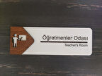 Lucena Öğretmenler Odası Ofis Oda Kapı İsimliği Yönlendirme Tabelası Levhası Kişiselleştirilebilir