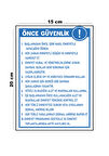 Lucena Metal Önce Güvenlik 15 cm x 20 cm Uyarı Levhası Yönlendirme Tabelası