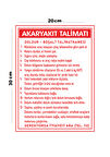 Metal Akaryakıt Talimatı 20cm x 30cm A4 Büyüklüğünde Uyarı Levhası Yönlendirme Tabelası