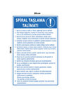Metal Spiral Taşlama Talimatı 20cm x 30cm A4 Büyüklüğünde Uyarı Levhası Yönlendirme Tabelası