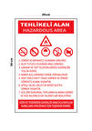 Metal Tehlikeli Alan 20cm x 30cm A4 Büyüklüğünde Uyarı Levhası Yönlendirme Tabelası