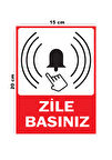 Metal Zile Basınız 15cm x 20cm Uyarı Levhası Yönlendirme Tabelası