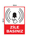 Metal Zile Basınız 20cm x 30cm A4 Büyüklüğünde Uyarı Levhası Yönlendirme Tabelası