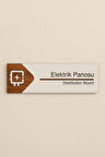 Elektrik Panosu Ofis Oda Kapı İsimliği Yönlendirme Tabelası Levhası Kişiselleştirilebilir