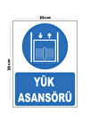Metal Yük Asansörü 20cm x 30cm A4 Büyüklüğünde Uyarı Levhası Yönlendirme Tabelası