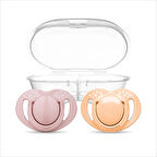 Mamajoo Ortodontik Silikon Emzik 2'li Powder Pink&Blush 6+ Ay (Sterilizayon/Saklama Kutulu)