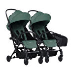 Bumprider Connect³ İkiz Bebek Arabası / Black - Olive & Yan Düzenleyici Çanta Hediyeli