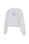 New Balance Lifestyle WNC1502-WT Beyaz Kadın Sweatshirt