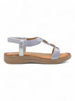 VOYAGER B093 KADIN SANDALET GÜMÜŞ