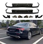 Mercedes w213 e63 arka tampon difüzör ve egzoz ucu seti amg 2021+