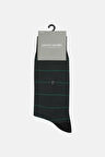 PİERRE CARDİN Modal 6’lı Erkek Çift Renkli  Uzun Soket Çorap Code 258-PC YEŞİL-SİYAH