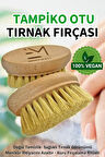 %100 Vegan Tampiko Otu Tırnak Fırçası Doğal Temizlik Sağlıklı Tırnak Görünümü Kuru Fırçalama