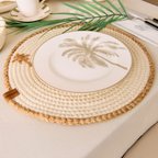 Evidea Kitchen Palm Tatlı ve Kahvaltı Tabağı - Krem / Bej - 21 cm