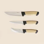 Evidea Kitchen 3'lü Çok Amaçlı Bıçak Seti - Bej