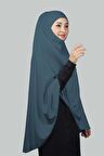Hazır Türban Peçeli Pratik Eşarp Tesettür Nikaplı Hijab - Namaz Örtüsü Sufle (5XL)