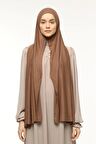 Hazır Pratik Geçmeli Lüks Organik Düz Penye Şal Eşit Hizalı