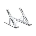 Torima JX-18 Laptop Stand MacBook Notebook Katlanabilir Taşınabilir Metal Standı Gümüş