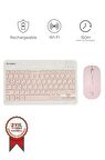 TORİMA Pembe TMK-04 Kablosuz Klavye Ve Mouse Seti